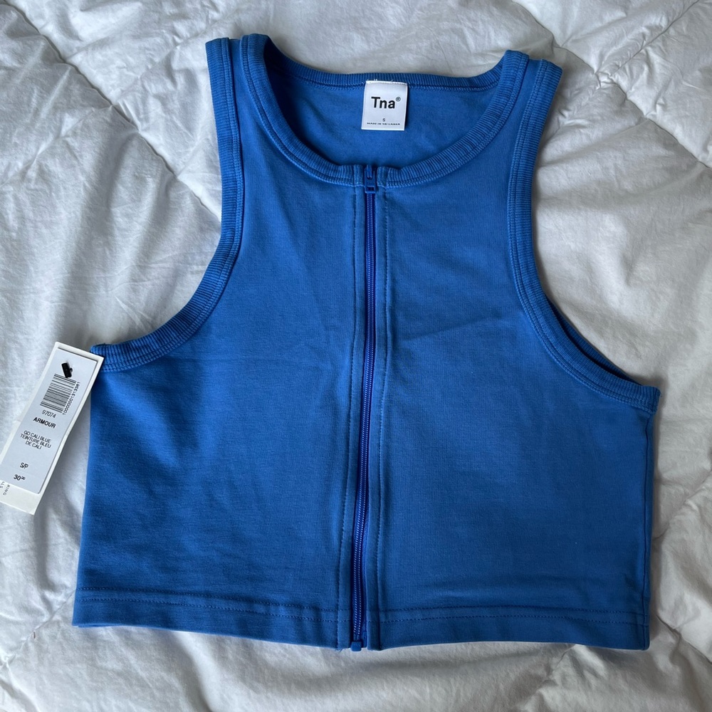 Aritzia zip up tank top